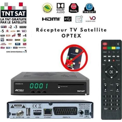 Récepteur satellite HD - Optex - ORS 9989-HD - TNTSAT - HDMI - Timeshift - EPG (1/4)