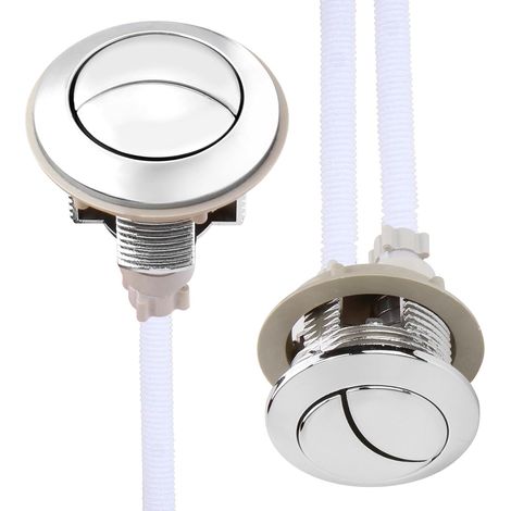 2pcs Bouton Poussoir Chasse D'eau 38mm, Universel Bouton Chasse D'eau WC Double Chasse Toilet Boutons De Chasse D'eau de Remplacement Double Ligne Circulaire Boîte De Toilette Bouton pour Salle Bain (1/5)