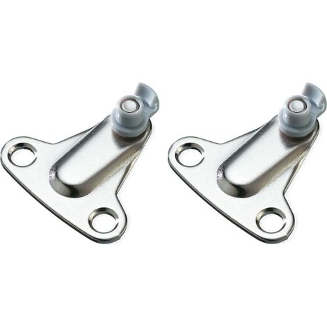 2x Equerre de montage assemblage pour compas relevant Duo en acier nickelé Coffre Caisson Cuisine Porte Meuble Ouverture Fermeture Support Fixation (1/2)