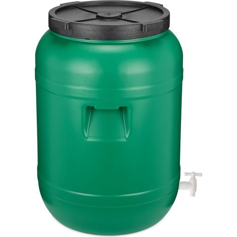 Garronda Weithalsfass 80 Liter Futtertonne mit Deckel ohne Dichtung– BPA-freier HDPE Futterbehälter für Wasser, Lagerung, Tierfutter, Sauerkraut und Gurken GD-0142