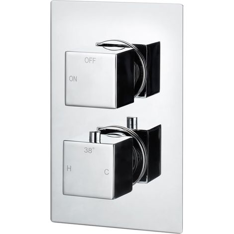 Signature Advance Thermostatic 1 Outlet Concealed Shower Valve Dual Handle - Chrome (1/2)