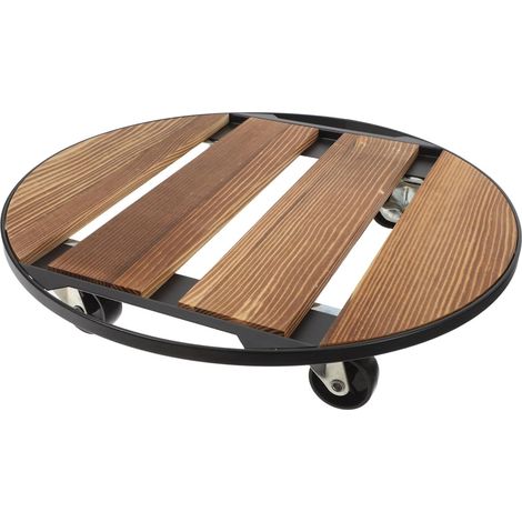 Support de Plantes Rond avec roulettes Pivotantes pour Pots Lourds Plateau Robuste pour Jardinières Intérieur et Extérieur Socle Stable (1/5)