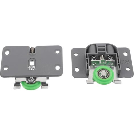 2 Piece Dressing Hardware Wardrobe Rollers Sliding Slotted Closet