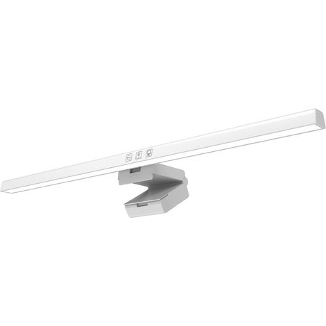 Barre lumineuse pour moniteur d'ordinateur, réduit la Fatigue oculaire, commande tactile, lampe LED, synchronisation de 60 minutes, blanche