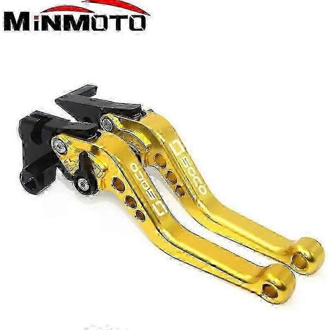 Leviers de frein et d'embrayage uniques en aluminium compatibles avec les motos Super Soco TC Max/50/Wanderer TS 50 2020-2021 (Or-B) (1/5)