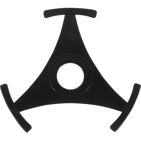 Dreieckiger Adapter für Schallplattenspieler (Mittelloch) – 4 x 4 cm – Schwarz (1/3)