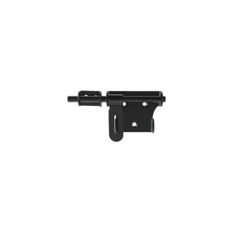 Loquet de porte, serrure de porte intérieure coulissante de 15 cm, loquet de porte extérieure en acier inoxydable, noir - Crezuo