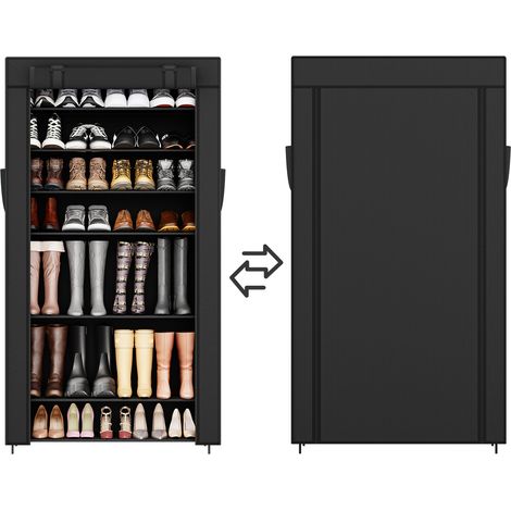 Stoffschrank Schuhschrank mit 9 Ebenen, Vliesstoff Schuhaufbewahrung Breite 85 cm, Schuhständer Platzsparend, 36 Paar Schuhe (1/5)