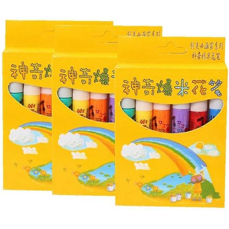 Lot de 18 stylos 3D magiques à effet gonflant - L'encre gonfle comme du pop-corn - Utilisation avec un sèche-cheveux - Idée cadeau DIY (1/4)