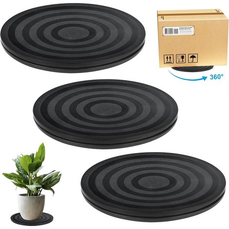 3 Pcs Plateau Tournant, 20 cm Plateau Tournant TV à 360 Degrés avec Roulements à Billes en Acier, Table Tournante Rond pour Moniteur TV, Ordinateurs Portables, Artisanat et Plantes (1/5)