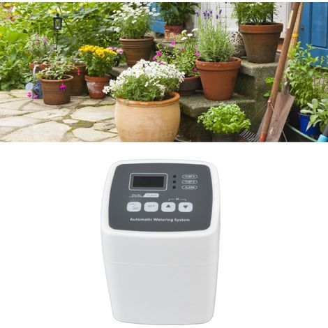 Dispositif d'arrosage automatique intelligent à double pompe 110-240 V avec minuterie pour balcons, système d'arrosage facile pour jardins, contrôleur d'irrigation goutte à goutte (norme australienne) (1/5)