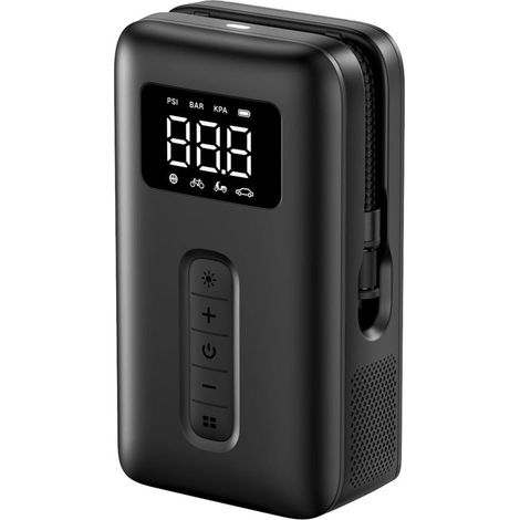 Gonfleur de pneus portable sans fil, pompe à air électrique 150 PSI, manomètre numérique pour des mesures de pression précises (1/5)