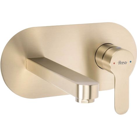 Rubinetto Del Lavabo A Scomparsa Rea Arcos Brush Gold