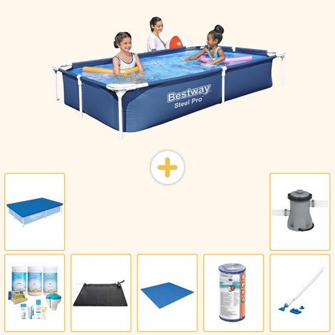 Bestway Bestway Steel Pro Rectangulaire - 221x150x43 cm - 8-pièces  S22210 (1/5)