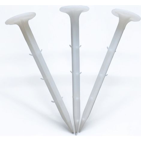 Piquet de fixation en plastique blanc 10 pc modèle 12