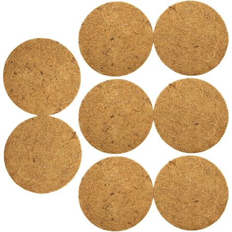 Lot de 8 nids d'élevage d'oiseaux, nid de Pigeons avec Coussin Marron, Tapis en Fibre de Coco, Tapis pour Animaux de Compagnie, Tapis pour Oiseaux (Marron) (1/5)