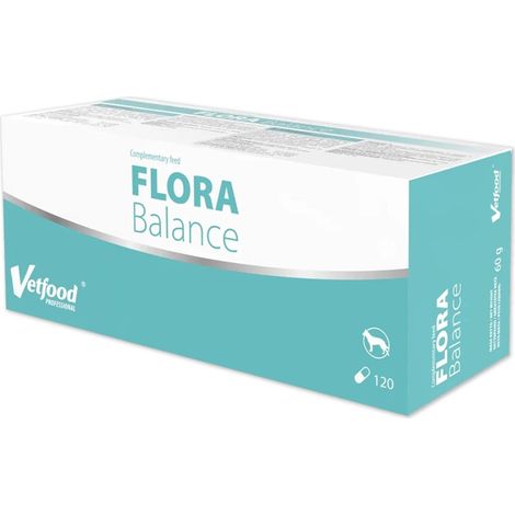 Complément intestinal VetFood Flora Balance pour chiens et chats, 120 capsules