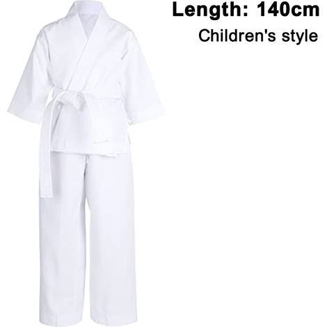 Karate Gi - Polyester-Cotton Blend - Breathable Martial Arts Uniform for Training - Includes Adjustable Belt - Adult and Kids Sizes (1/5)