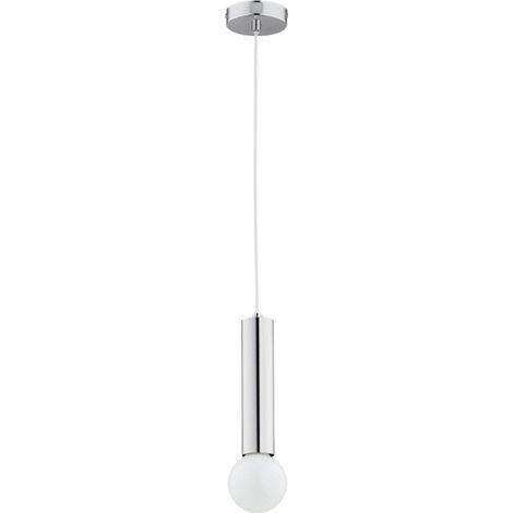 Lampada a sospensione industriale moderna cromata Jazz 1xE27 15W ALF60774 Alfa