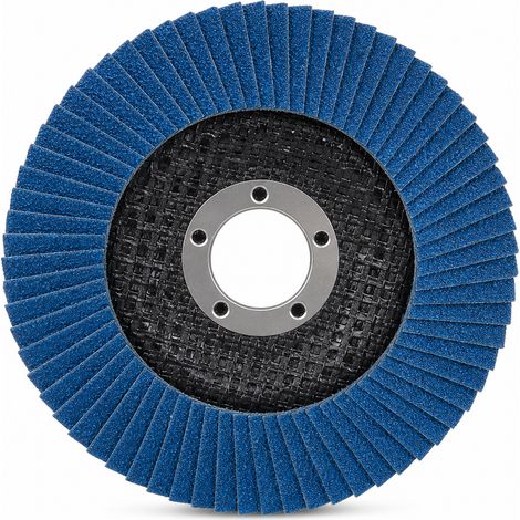 Disque à lamelles 100 mm pour meuleuse angle métal inox bois bleu (1/5)
