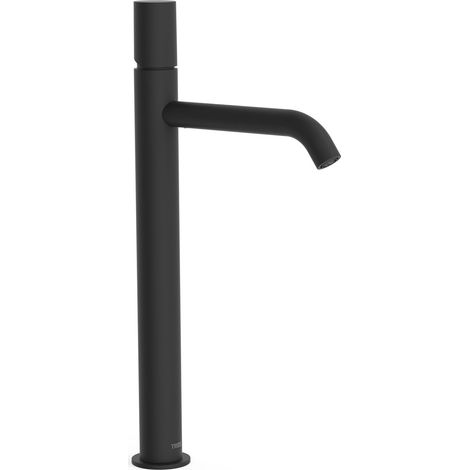 TRES 26130801NM STUDY Grifo Monomando XXL Caño Alto para Lavabo Color Negro Mate - ref: 26130801NM