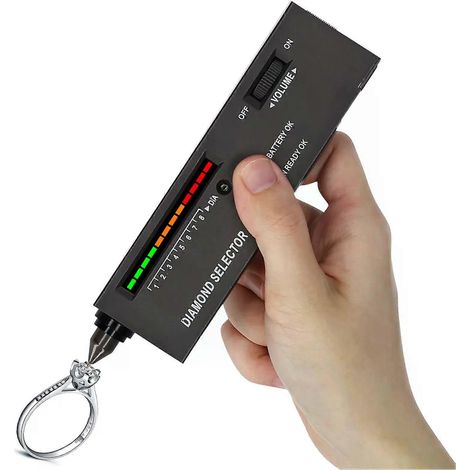 Tragbarer Diamanttester-Stift, hochpräziser Diamantenselektor, Edelsteinprüfgerät mit Etui, für Anfänger und Experten (1/4)