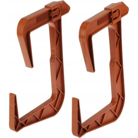 2x Soporte para macetas y jardineras de balcón, percha marrón