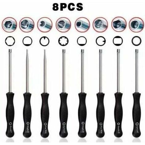 Clé de réglage carburateur pour débroussailleuse et tronçonneuse – Lot de 4 pièces en acier trempé, compatible tous modèles (1/5)