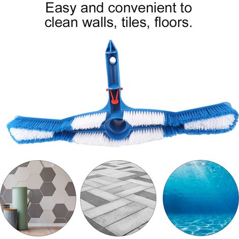 Nettoyeur de Surface pour Piscine avec Brosse et Aspiration - Pool Brush avec Handle Fixe - Pour Sols et Murs (1/5)