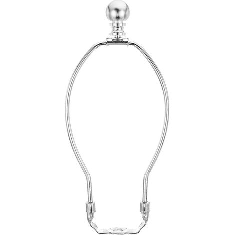 8-Zoll-Lampenharfen-Set mit Zierknauf, rostfreier Chrom-Schirmhalter für Tisch- und Stehlampen