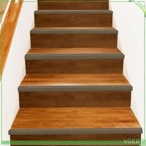Nez de marche - Aluminium - Marron - 67 cm - Lot de 10 bouchons (1/5)