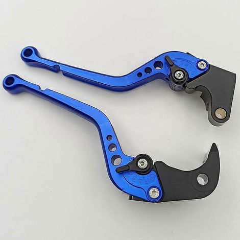 Pour moto Suzuki GSXR1000 2005-2006, levier de frein, d'embrayage et de klaxon (long manche bleu) (1/5)