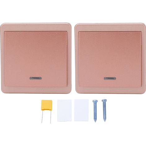Interrupteur sans fil 1 gang ABS or pour appareils domestiques 170-240V, commande à distance intérieure pour maison (1/5)