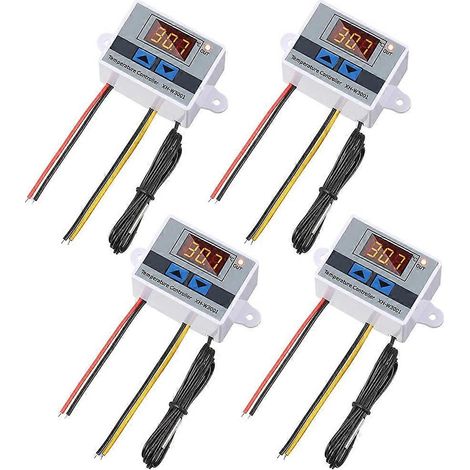 Module de contrôle de température numérique 4 pièces XH-W3001 avec sonde étanche, thermostat électronique, 12 V, 10 A, 120 W-JBMEDIA (1/4)
