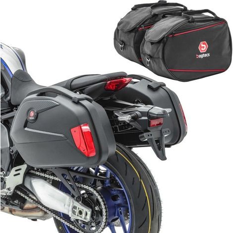 Set SC22 Valises laterales moto + Sacs interieurs Bagtecs