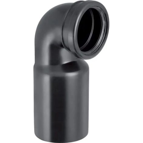Geberit PE Curva di collegamento 90° per WC a parete, con allargamento, DN 100 / 90, 367.925.16.1