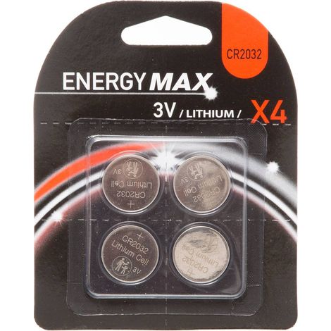 Confezione da 4 batterie a bottone al litio cr2032 con  - 5five