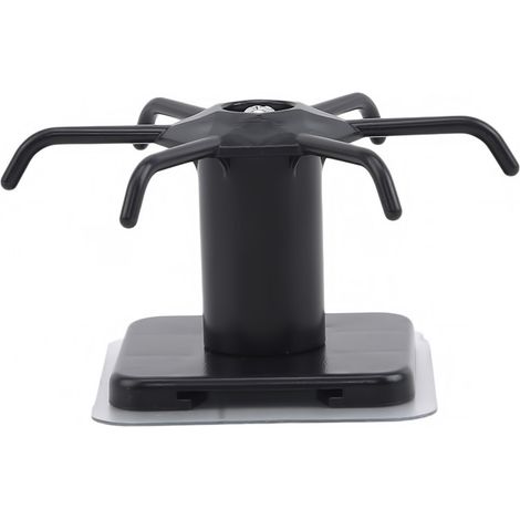 2er-Set Küchenutensilienhalter, um 360° drehbarer Küchenutensilienhalter, ohne Bohren, Aufbewahrungs-Organizer-Rack mit 6 Haken für Küche/Bad/Kleiderschrank (schwarz)