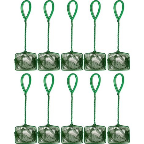 Lot de 10 filets de nettoyage pour aquariums et animaux domestiques faciles à utiliser avec filet fin et poignée ergonomique (1/5)