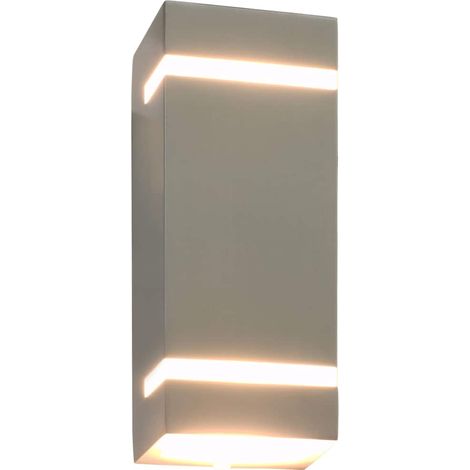 Maison Exclusive - Lampade da Parete da Esterno 2 pz 35 W Argento Rettangolari (1/5)