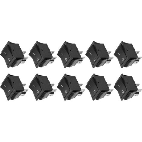 Lot 10 interrupteurs bascule KCD4 2 positions – 4 broches – Résistants à la chaleur – Accessoires industriels et tableau de commande (1/5)