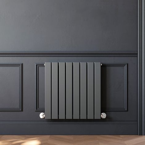 ELEGANT 600 x 600 mm Anthracite Horizontal Column Designer Radiator Double Flat Panel Radiator Heater (1/5)