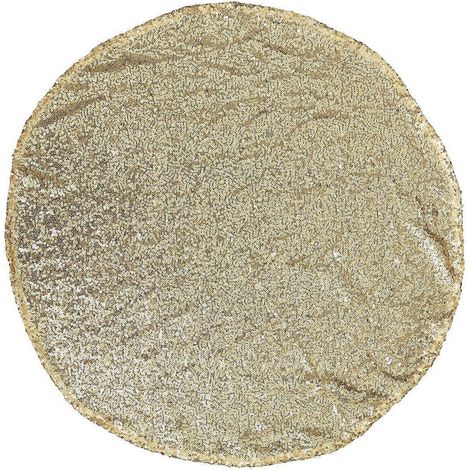 Nappe ronde à paillettes dorées, chemin de table brillant, décoration de mariage pour hôtel et restaurant, taille 1 (1/5)