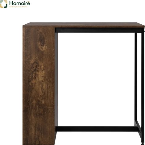 Esstisch aus Metall und schwarzer Spanplatte 91 x 49 x 91 cm HOMAIRE (1/5)