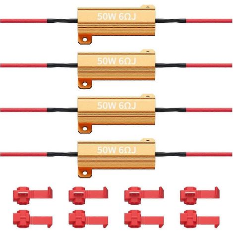 Kit de 4 résistances de charge 50 W 6 ohms pour clignotants LED - Réparation du clignotement des ampoules LED (1/5)