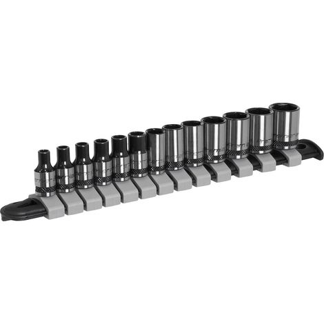 Sealey Premier Black Socket Set 1/4""Sq Drive 13pc AK7990