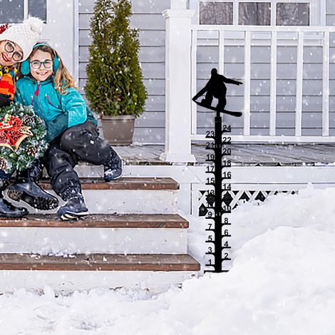 Jauge De Neige - Tige De Mesure En Acier Avec Échelle Imprimée - Pour Jardin Pelouse Cour Extérieure - 60 Cm - 1 Pièce (1/5)