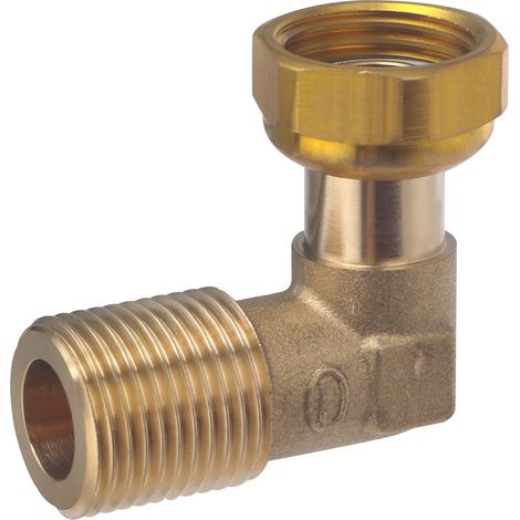 Noyon & Thiebault – Coude mâle femelle 1/2 pour gaz naturel – Écrou libre pour installation facile – Joint gaz naturel fourni – Certifié pour gaz naturel (1/4)