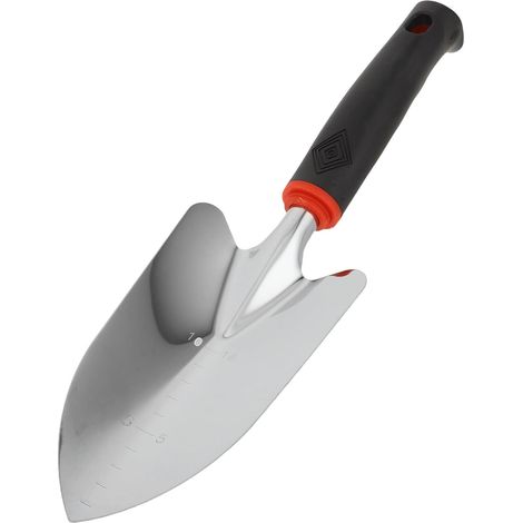 Truelle de Jardin en Acier Inoxydable Petite Pelle D'extérieur Légère Manche Ergonomique Noir pour Creuser, Planter et Rempoter, Outil Portatif Compact pour Jardinage à Main (1/5)
