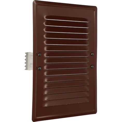 KOTARBAU Grille d'aération en métal avec moustiquaire Marron 165 x 230 mm (1/5)
